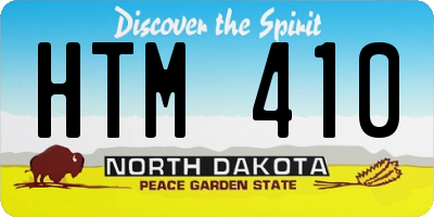 ND license plate HTM410