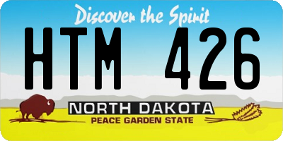 ND license plate HTM426
