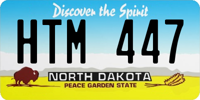 ND license plate HTM447