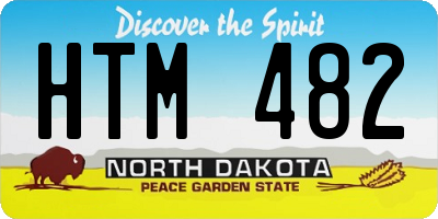 ND license plate HTM482