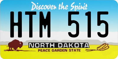ND license plate HTM515