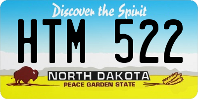 ND license plate HTM522