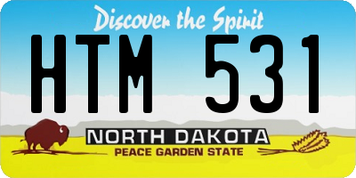 ND license plate HTM531