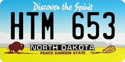 ND license plate HTM653