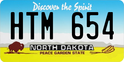 ND license plate HTM654