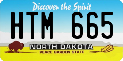 ND license plate HTM665