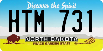 ND license plate HTM731