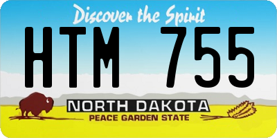 ND license plate HTM755