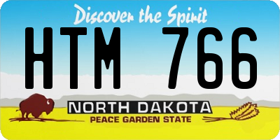 ND license plate HTM766