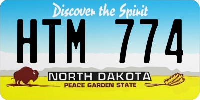 ND license plate HTM774