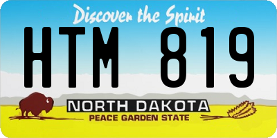 ND license plate HTM819