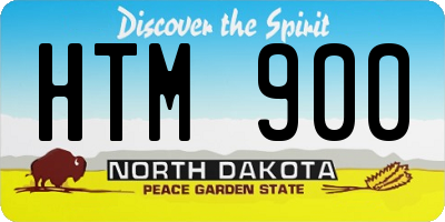 ND license plate HTM900