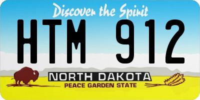 ND license plate HTM912