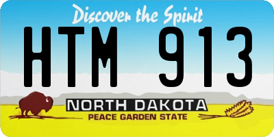 ND license plate HTM913