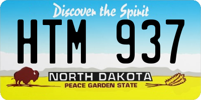 ND license plate HTM937