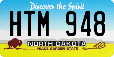 ND license plate HTM948