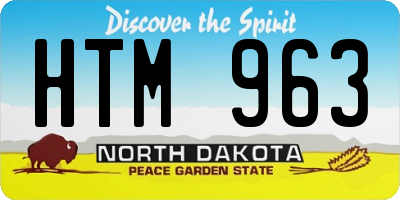 ND license plate HTM963