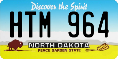 ND license plate HTM964