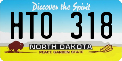 ND license plate HTO318