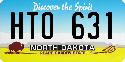 ND license plate HTO631