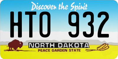 ND license plate HTO932