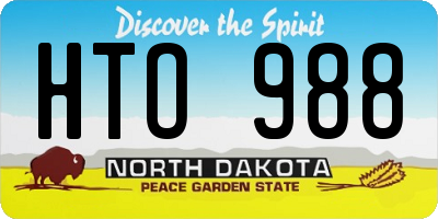 ND license plate HTO988