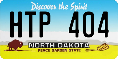 ND license plate HTP404