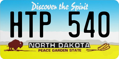 ND license plate HTP540