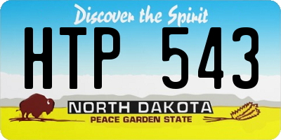 ND license plate HTP543