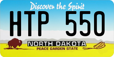ND license plate HTP550