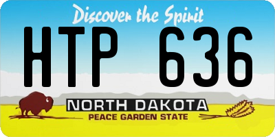 ND license plate HTP636