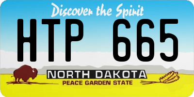 ND license plate HTP665
