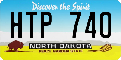 ND license plate HTP740