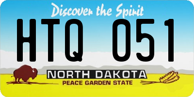 ND license plate HTQ051