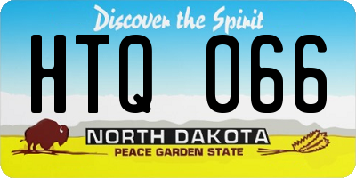 ND license plate HTQ066