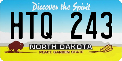 ND license plate HTQ243