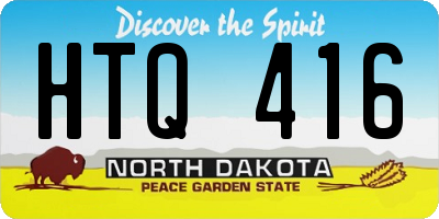 ND license plate HTQ416