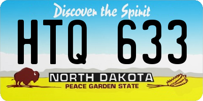 ND license plate HTQ633