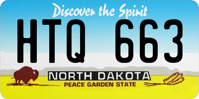 ND license plate HTQ663
