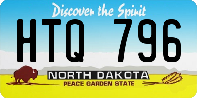 ND license plate HTQ796
