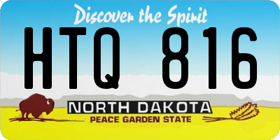 ND license plate HTQ816