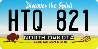 ND license plate HTQ821