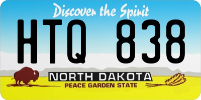 ND license plate HTQ838
