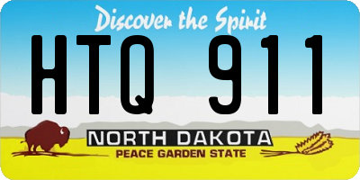 ND license plate HTQ911