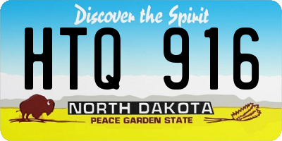 ND license plate HTQ916