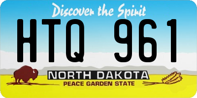 ND license plate HTQ961