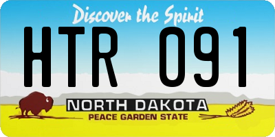 ND license plate HTR091
