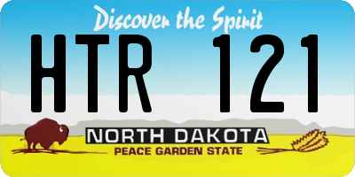 ND license plate HTR121