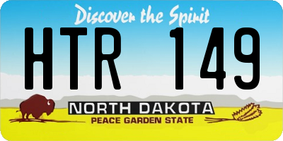 ND license plate HTR149