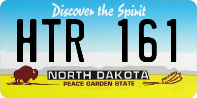 ND license plate HTR161